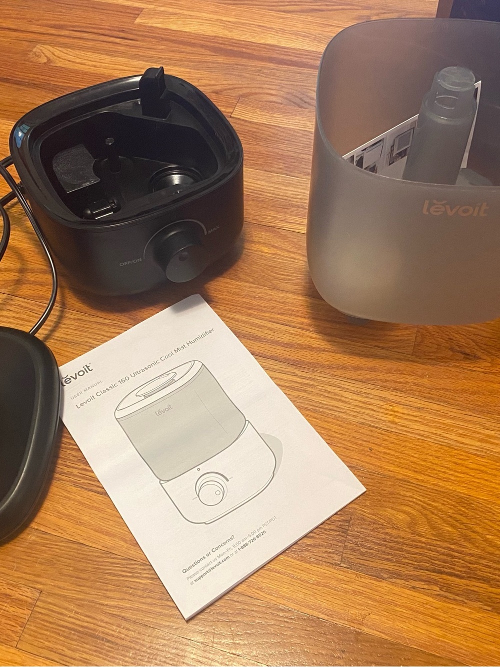 Levoit Gray Ultrasonic Cool Mist Humidifier